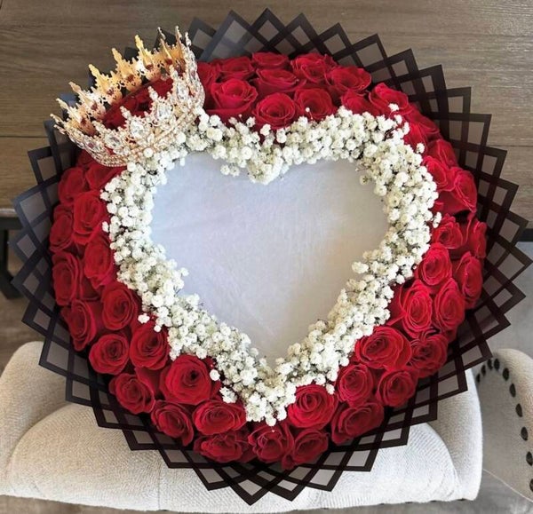 Burning Heart Bouquet (100 roses)