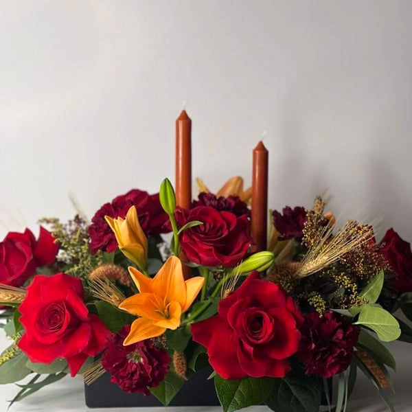 Autumn Candlelight Centrepiece