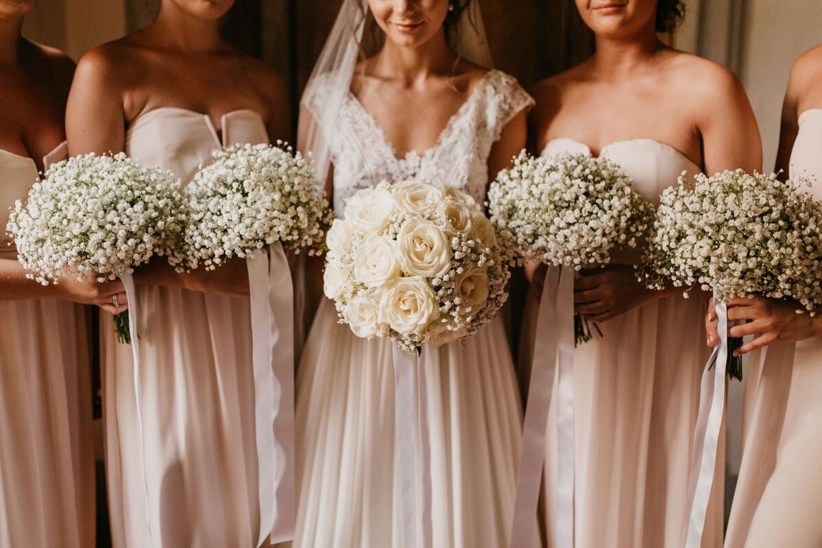 BRIDE'S BOUQUET & BRIDESMAIDS SET