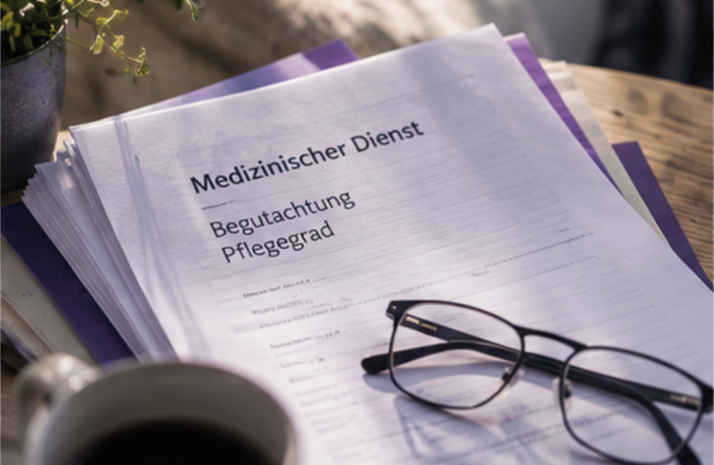 Unterlagen zur Begutachtung durch den Medizinischen Dienst