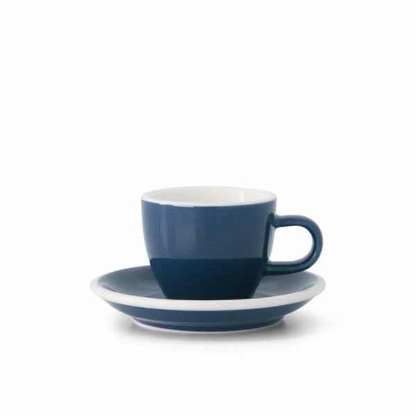 6 x ACME Classic Espresso Kop blauw (Whale) 70 ml