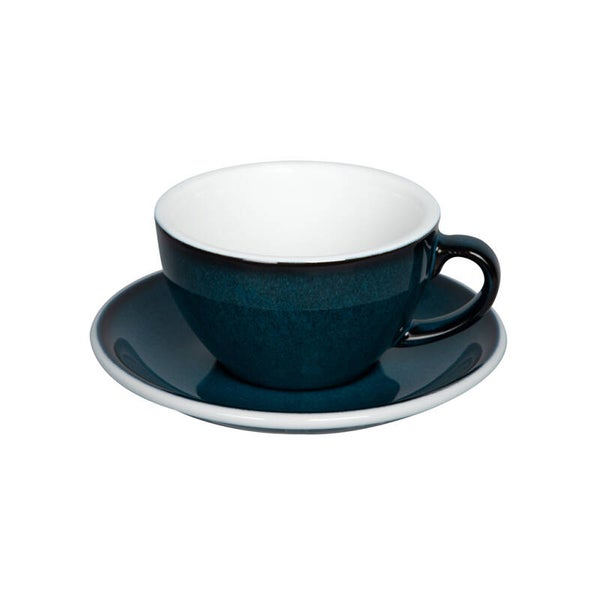 6 x Loveramics Egg Cappuccino (200ml) Kop en Schotel Donkerblauw (Night Sky)