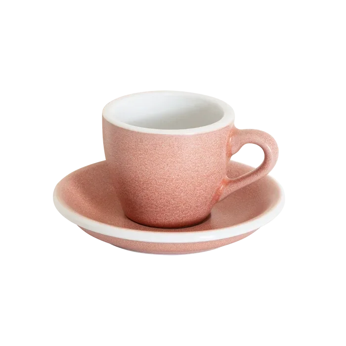 Loveramics Egg Espresso (80ml) Kop en Schotel Roze (Cinnabar)