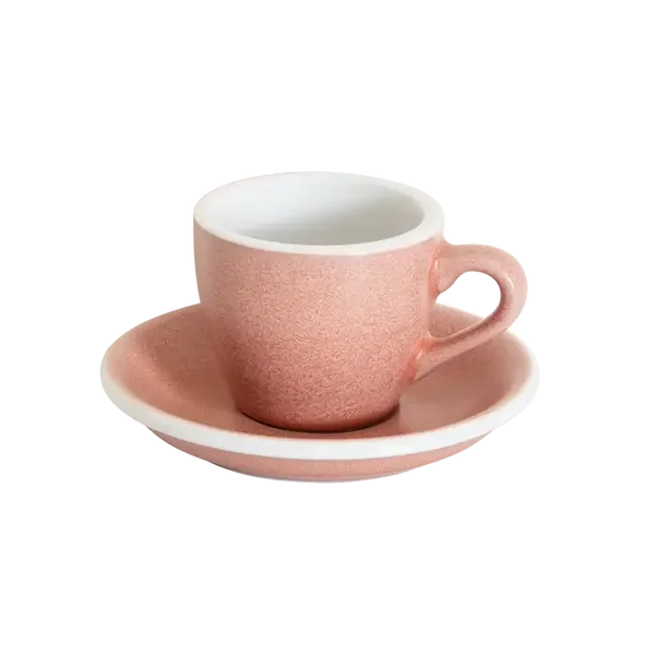 Loveramics Egg Espresso (80ml) Kop en Schotel Roze (Cinnabar)