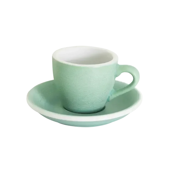 Loveramics Egg Espresso (80ml) Kop en Schotel Groen (Emerald)