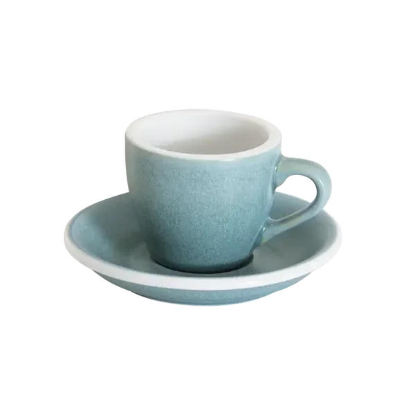 Loveramics Egg Espresso (80ml) Kop en Schotel Blauw (Glacier)