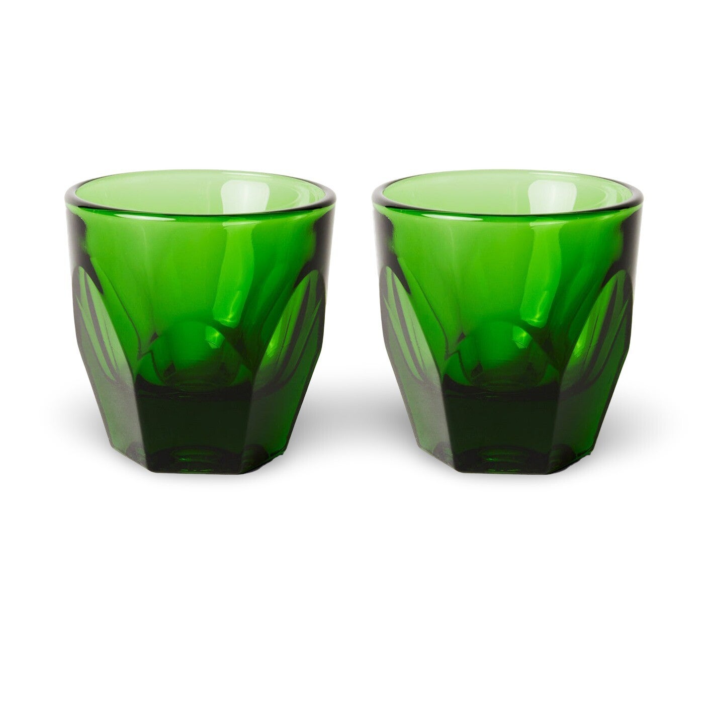 2 x Vero Cappuccino Glas Emerald groen 18 cl.