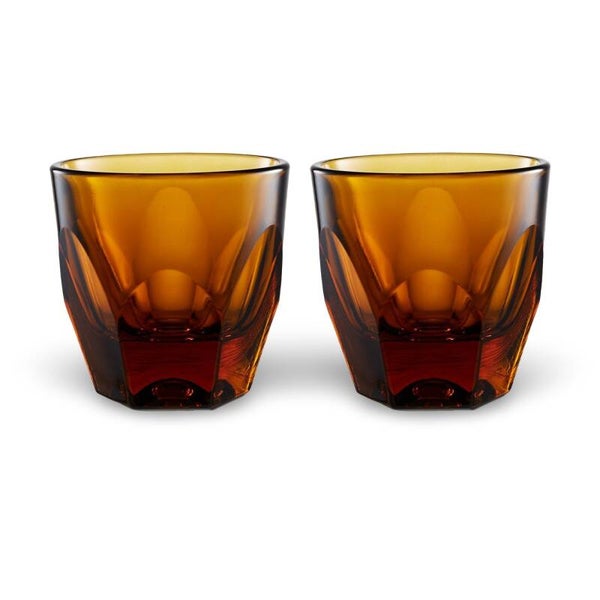 2 x Vero Cappuccino Glas Amber bruin 18 cl.