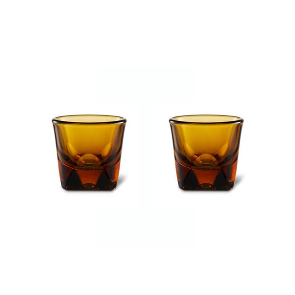 2 x Vero Espresso Glas Amber bruin 90 ml