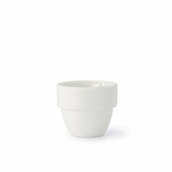 6x ACME Taster Cup Mini, 110ml, Milk White with Whale Base