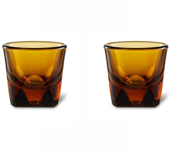 2 x Vero Espresso Glas Amber bruin 90 ml