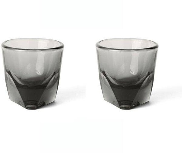 2 x Vero Espresso Glas Smoke grijs 90 ml
