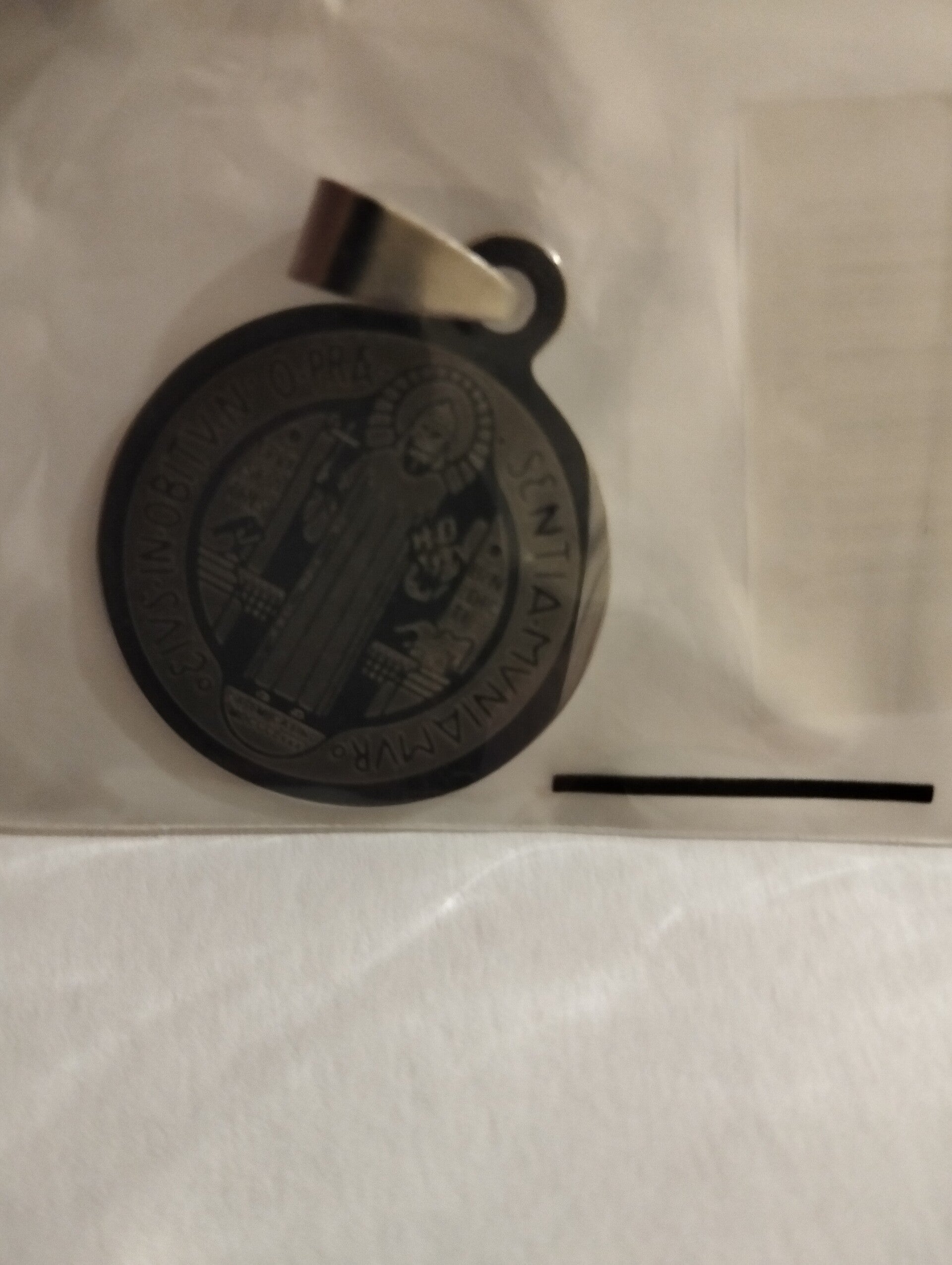 Medalla de San Benito doble cara en acero