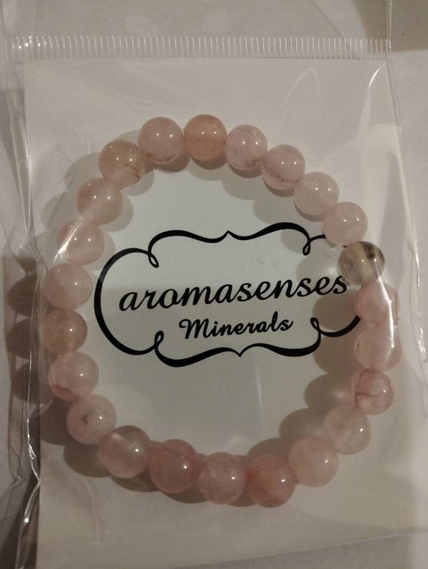 Pulsera Cuarzo Rosa 8mm