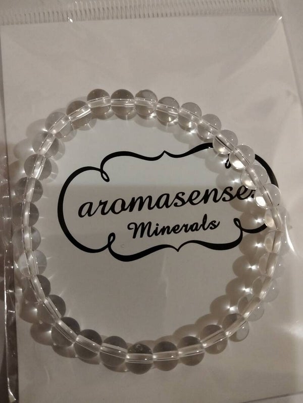 Pulsera Cuarzo Cristal 6mm