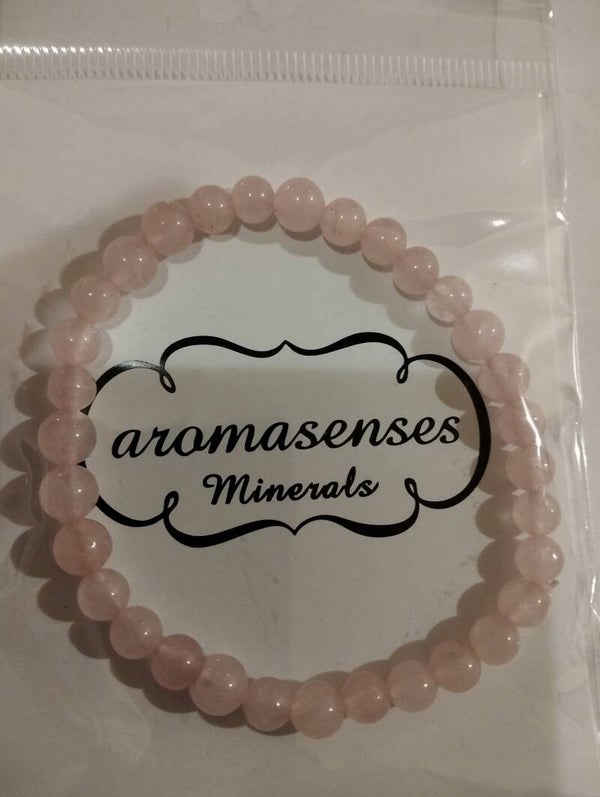 Pulsera Cuarzo Rosa 6mm