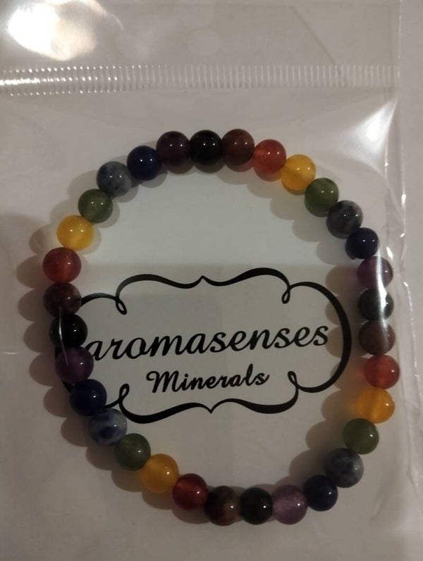 Pulsera Elástica 7 Chakras 6mm