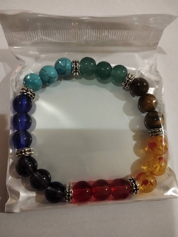 Pulsera Elástica 7 Chakras 8mm