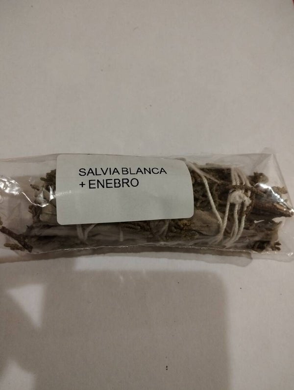 Atadito Salvia Blanca y Enebro 10cm