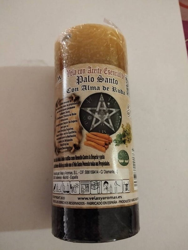 Velón Palo santo y Ruda