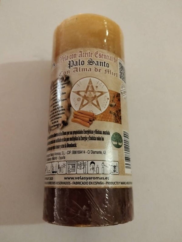 Velón Palo Santo y Miel