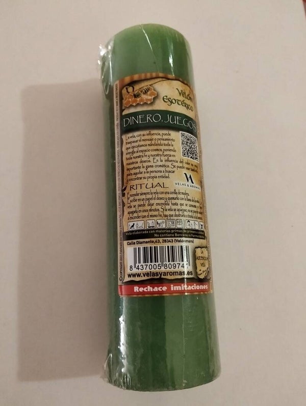 Velón Verde Dinero y Juego