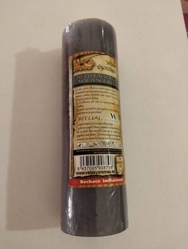 Velón Gris Neutraliza la Mala suerte