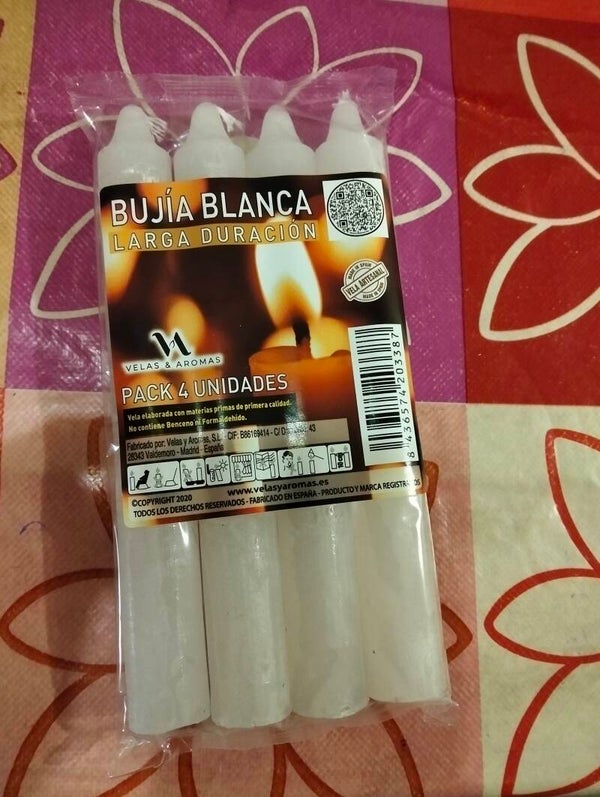 Pack vela bujía blanca