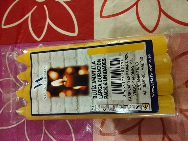 Pack vela bujía amarilla