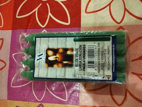 Pack vela bujía verde