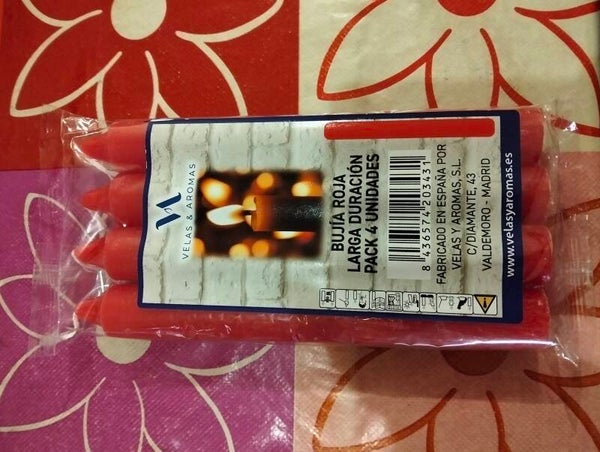 Pack vela bujía roja