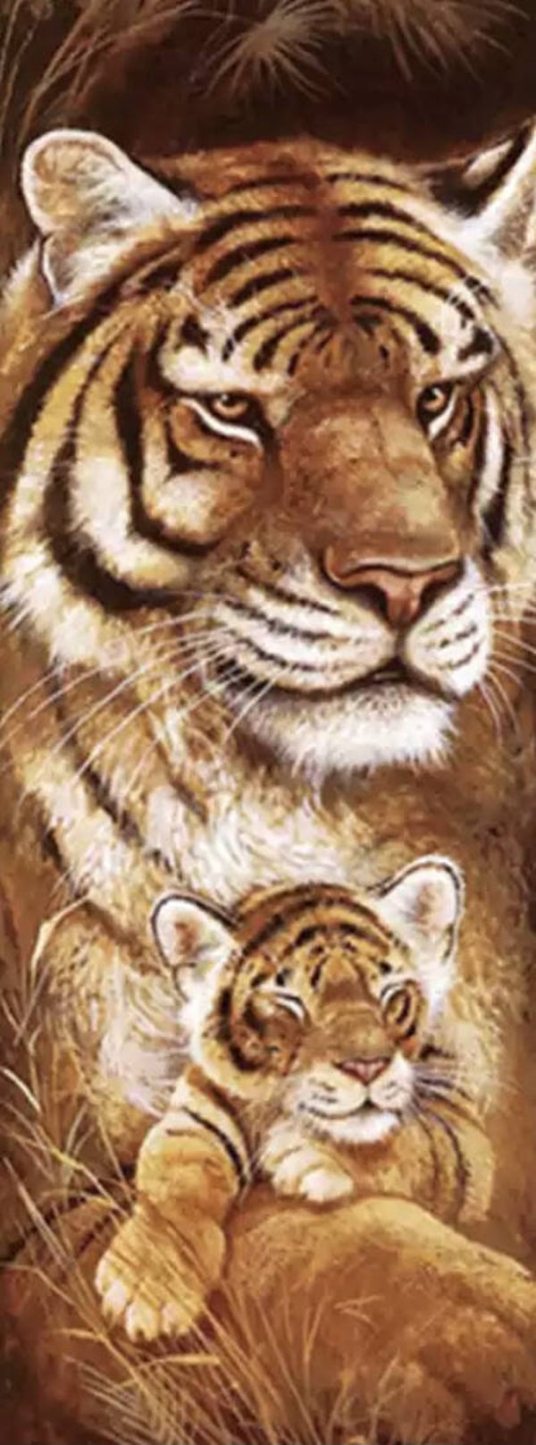 diamond painting tijger extra lang