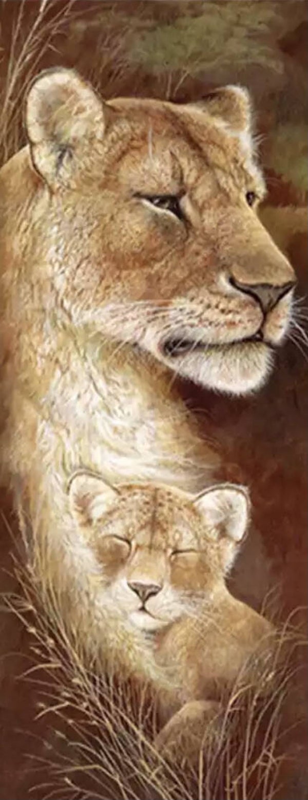 1015 diamond painting leeuw extra lang