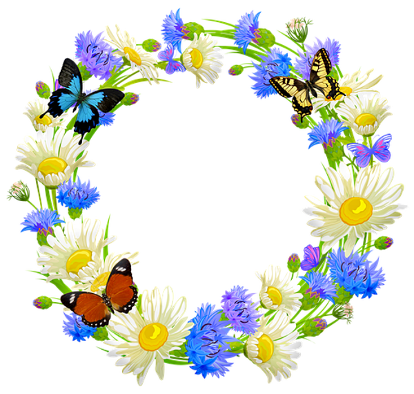 1028 diamond painting bloemen krans