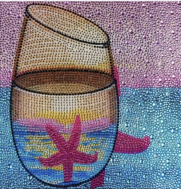 36 diamond painting  ronde steentjes zeester