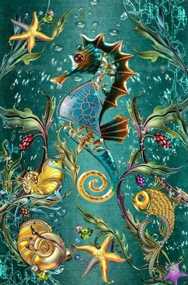 1286 diamond painting zee paardjes