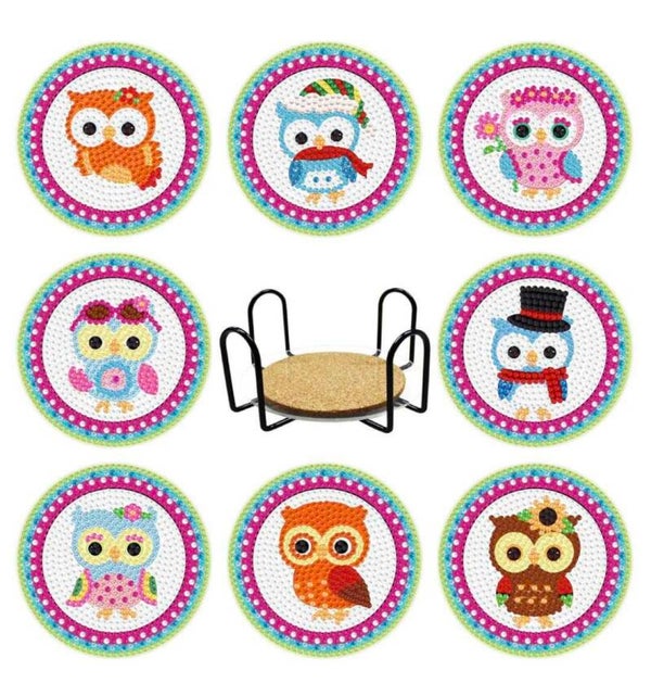 8 stuks onderzetter uiltjes