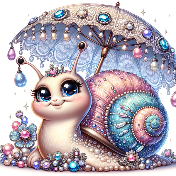 diamond painting kaart  slak