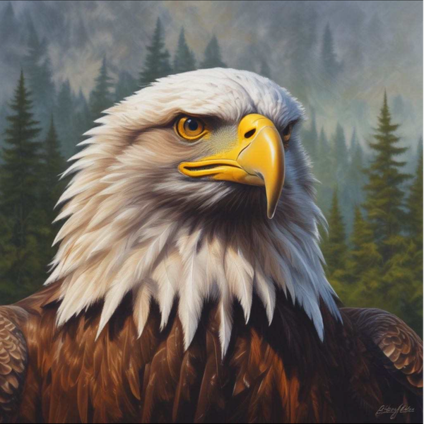 diamond painting kaart adelaar