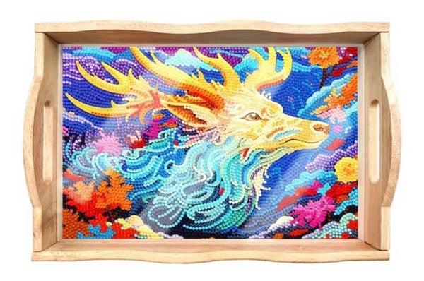 dienblad om te diamond painten hert