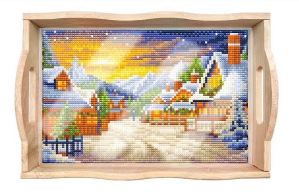 dienblad om te diamond painten huisje