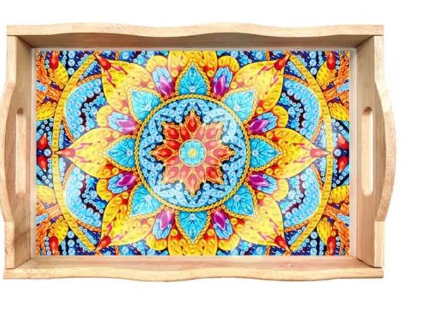 dienblad om te diamond painten  mandala