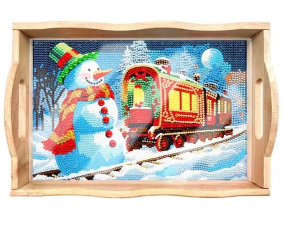 dienblad om te diamond painten sneeuwpop