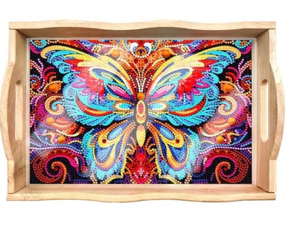 dienblad om te diamond painten vlinder