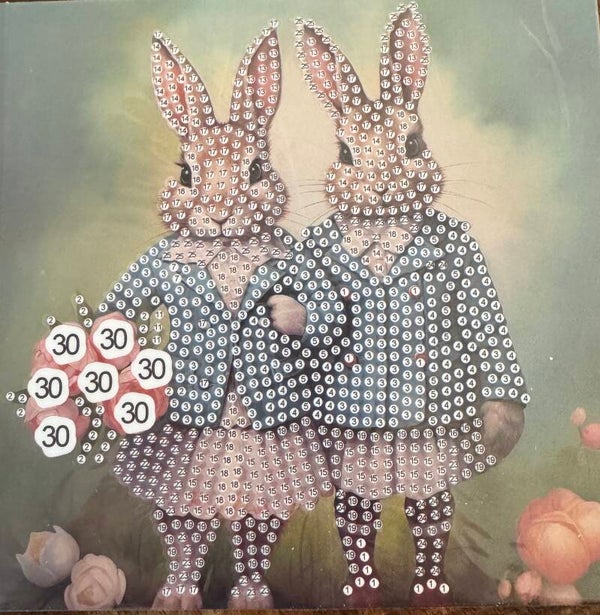 12 diamond painting kaart zonder steentjes