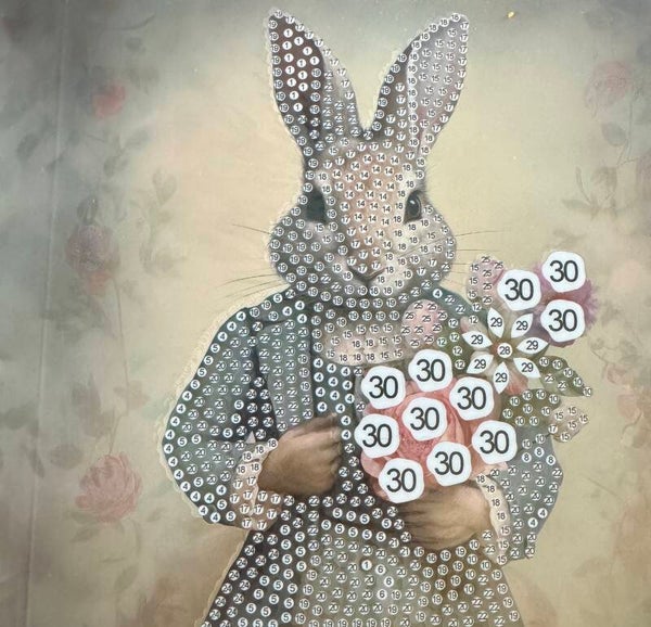 17 diamond painting kaart zonder steentjes