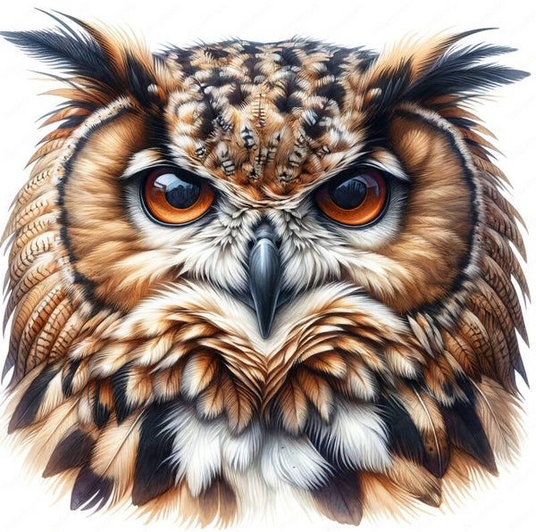 diamond painting kaart  uil