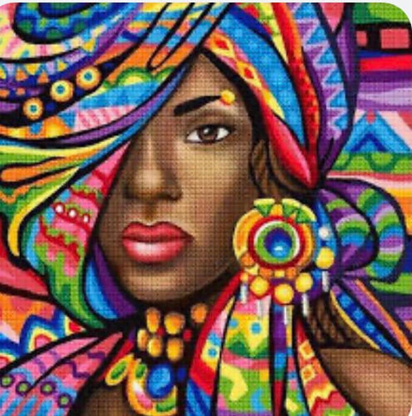 10458 diamond painting vrouw