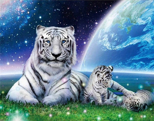 10593 diamond painting witte tijger