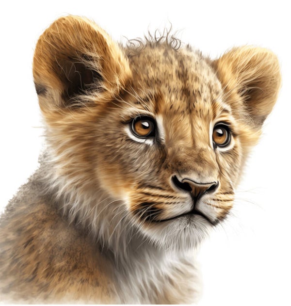 Diamond painting kaart leeuw